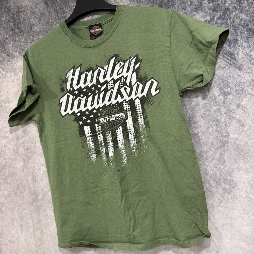Harley Davidson Miracle City Titusville Florida Women’s M Green Graphic T Shirt